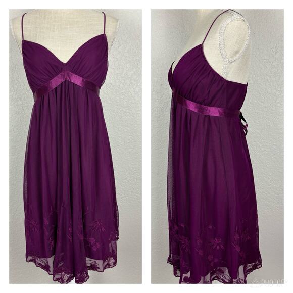 Betsey Johnson Dresses & Skirts - Vintage Betsey Johnson Womens Slip Dress Sz 6 Purple Fairy Whimsy‎ Romantic 90s